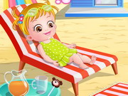 Baby Hazel At Beach - UGAMEZONE - Your Game Zone